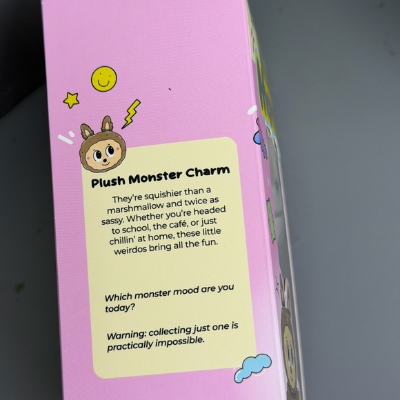 NWT Plush Monster Charm with Quirky Design - Picture 5 of 7